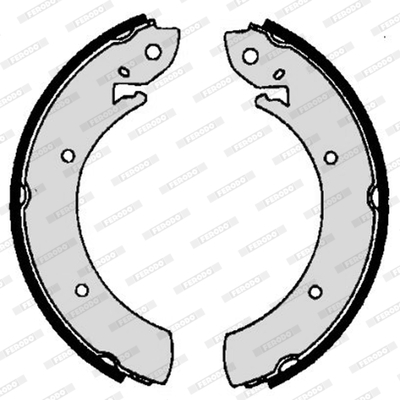 Set saboti frana FSB589 FERODO - Material frictiune sabot frana/ sabot frana