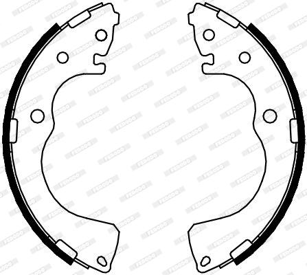 Set saboti frana FSB610 FERODO - Material frictiune sabot frana/ sabot frana