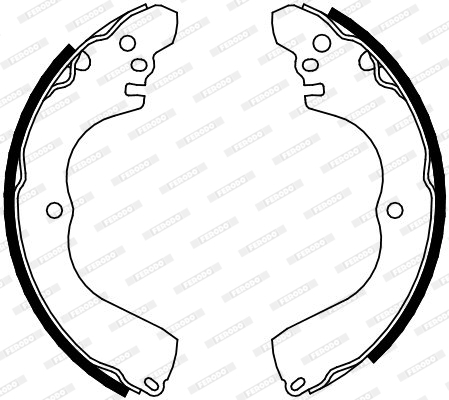 Set saboti frana FSB638 FERODO - Material frictiune sabot frana/ sabot frana