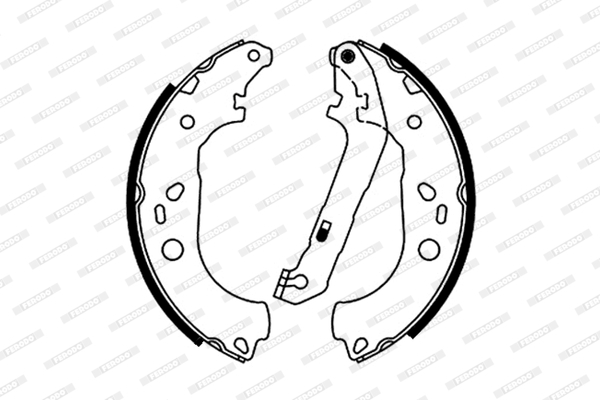 Set saboti frana FSB687 FERODO - Material frictiune sabot frana/ sabot frana