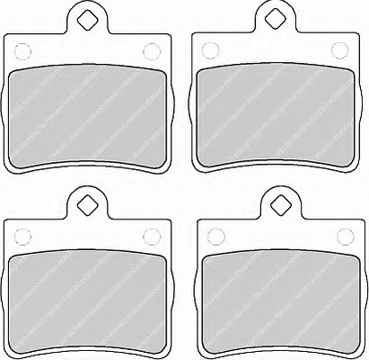 set placute frana,frana disc FSL1310 FERODO - Set placute frana set placute frana,frana disc FSL1310 FERODO - Set placute frana