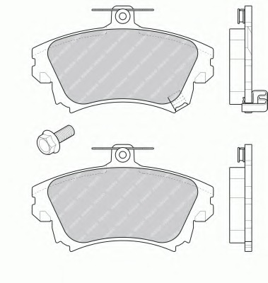 set placute frana,frana disc FSL1384 FERODO - Set placute frana set placute frana,frana disc FSL1384 FERODO - Set placute frana