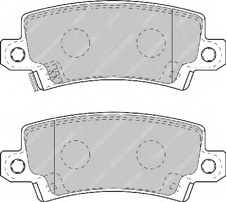 set placute frana,frana disc FSL1574 FERODO - Set placute frana