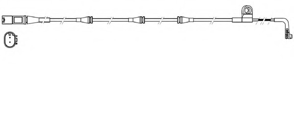 senzor de avertizare,uzura placute de frana FWI317 FERODO - Set placute frana