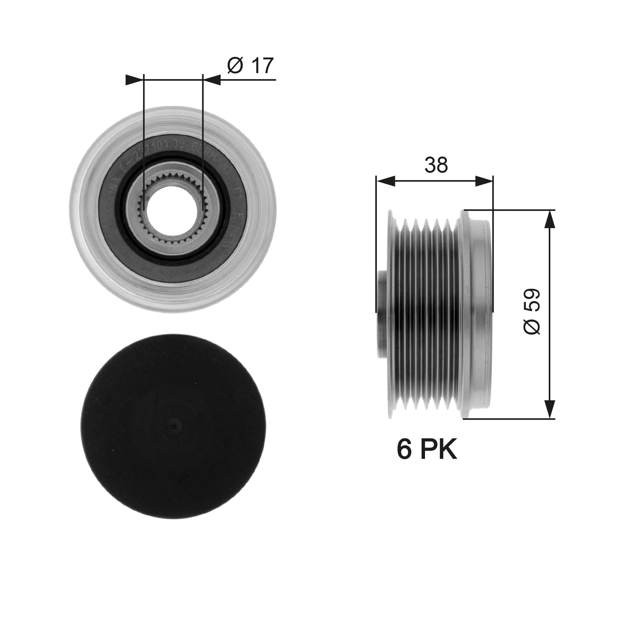 Sistem roata libera, generator OAP7039 GATES - Generator /alternator / elemente Sistem roata libera, generator OAP7039 GATES - Generator /alternator / elemente