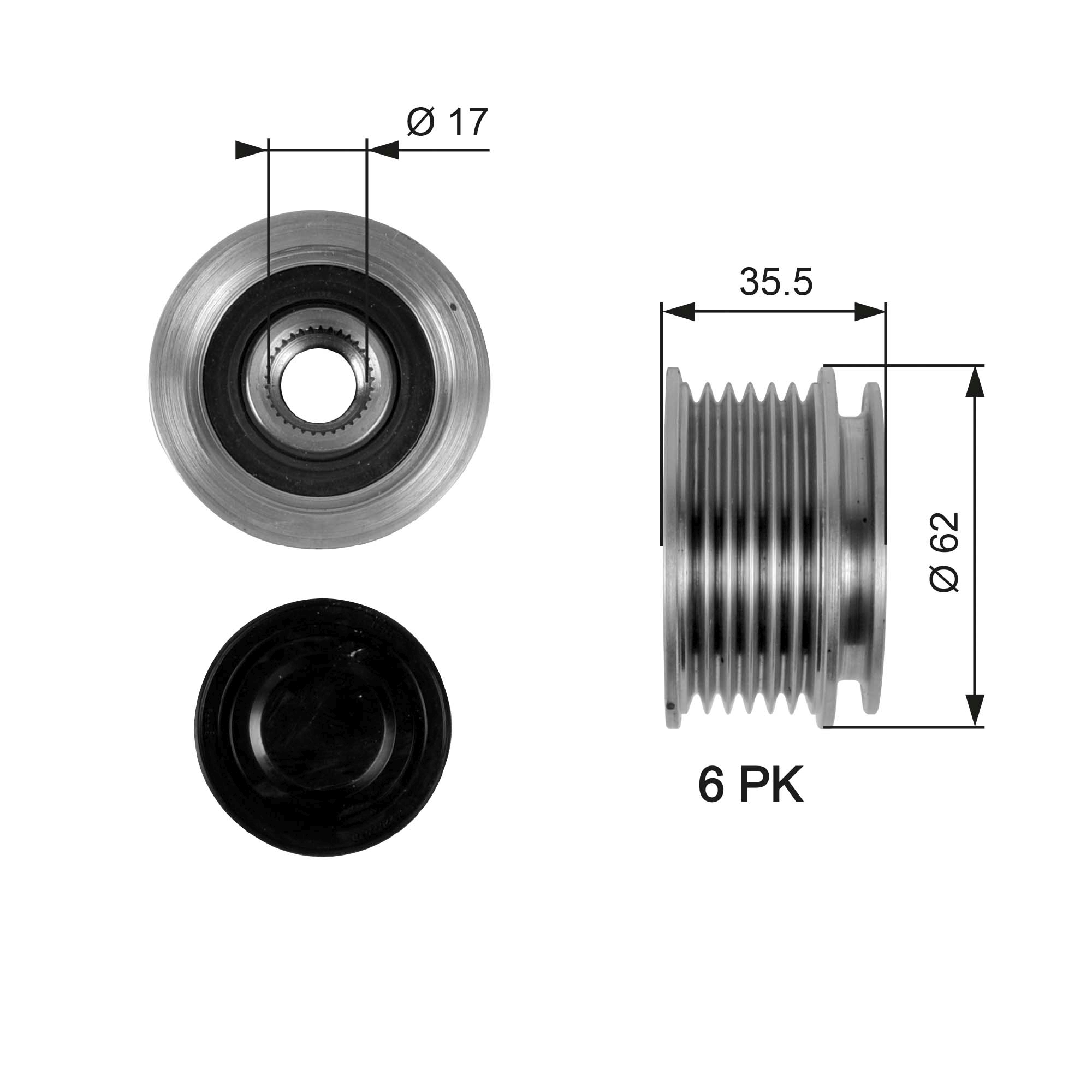 Sistem roata libera, generator OAP7044 GATES - Componente alternator Sistem roata libera, generator OAP7044 GATES - Componente alternator