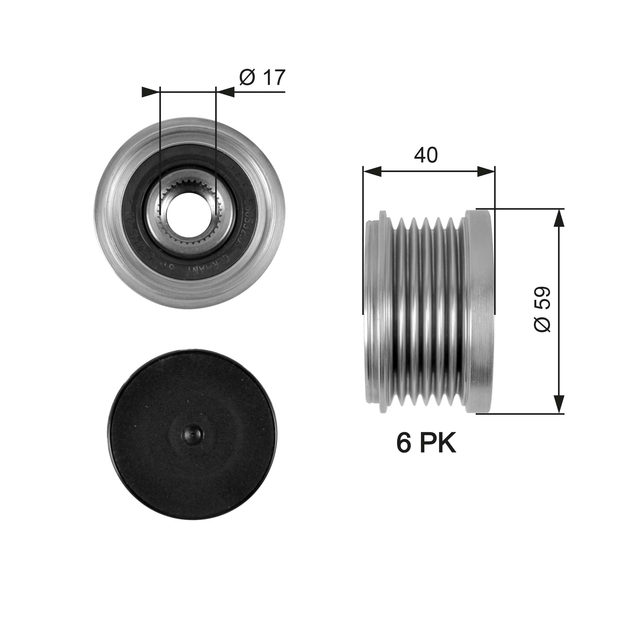 Sistem roata libera, generator OAP7097 GATES - Componente alternator Sistem roata libera, generator OAP7097 GATES - Componente alternator