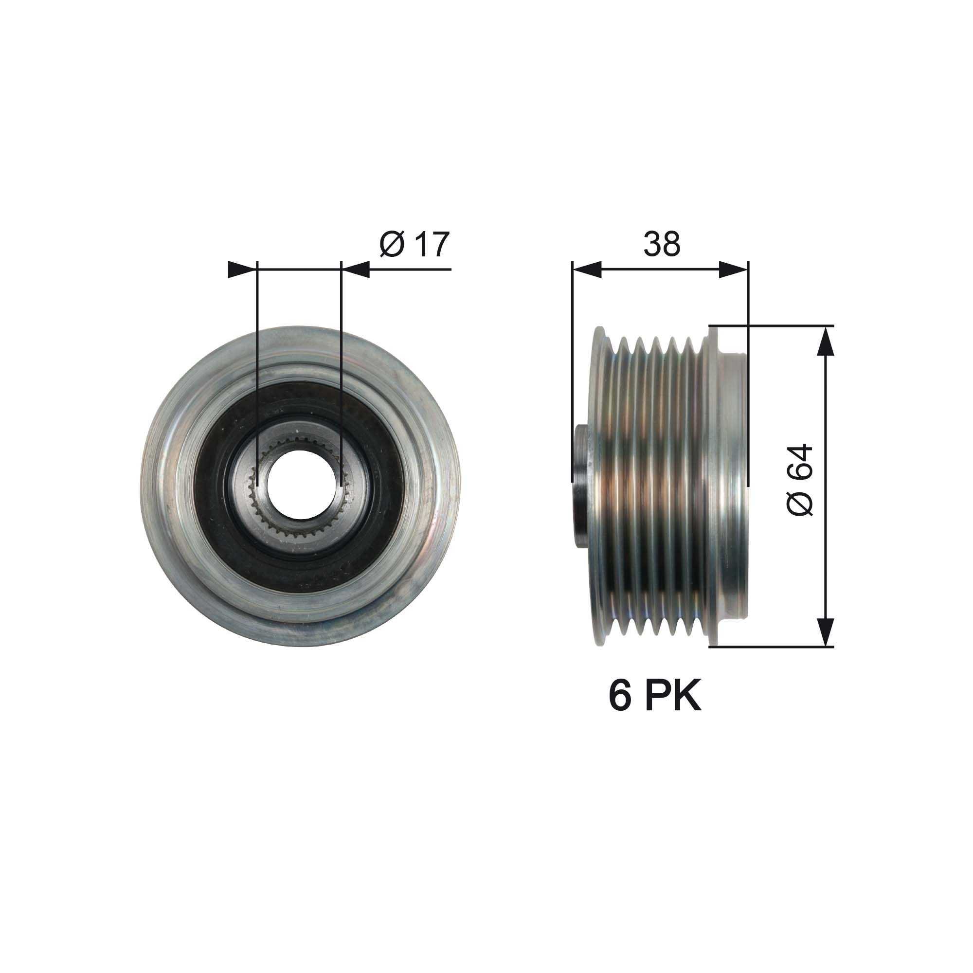 Sistem roata libera, generator OAP7165 GATES - Componente alternator Sistem roata libera, generator OAP7165 GATES - Componente alternator