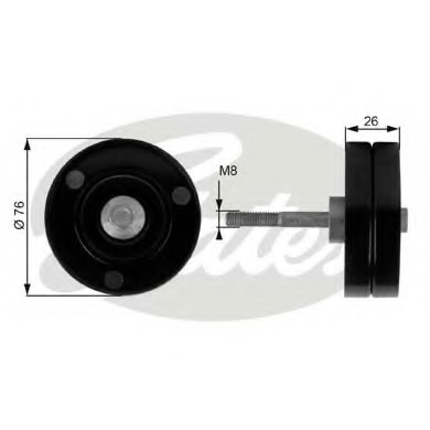 Rola ghidare/conducere, curea transmisie T36184 GATES - Transmisie - kit accesorii