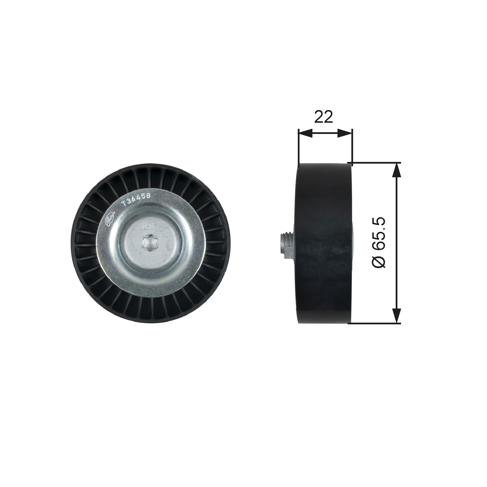 Rola ghidare/conducere, curea transmisie T36458 GATES - Transmisie - kit accesorii Rola ghidare/conducere, curea transmisie T36458 GATES - Transmisie - kit accesorii