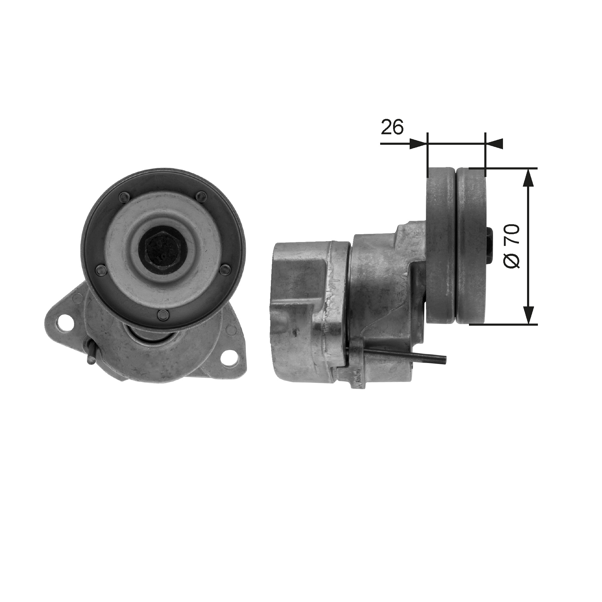 rola intinzator,curea transmisie T38154 GATES - Rola intinzatoare rola intinzator,curea transmisie T38154 GATES - Rola intinzatoare