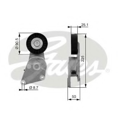 rola intinzator,curea transmisie T38234 GATES - Transmisie - kit accesorii rola intinzator,curea transmisie T38234 GATES - Transmisie - kit accesorii