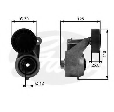 rola intinzator,curea transmisie T38263 GATES - Transmisie - kit accesorii rola intinzator,curea transmisie T38263 GATES - Transmisie - kit accesorii