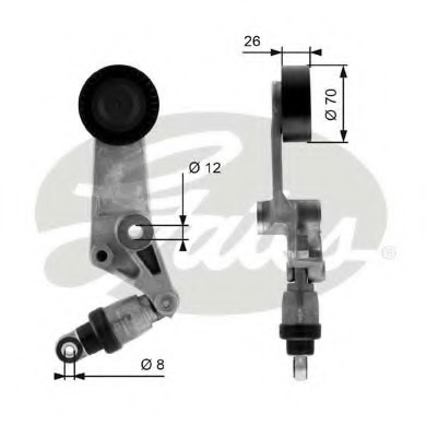 rola intinzator,curea transmisie T38286 GATES - Transmisie - kit accesorii rola intinzator,curea transmisie T38286 GATES - Transmisie - kit accesorii