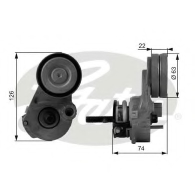 rola intinzator,curea transmisie T38433 GATES - Transmisie - kit accesorii rola intinzator,curea transmisie T38433 GATES - Transmisie - kit accesorii