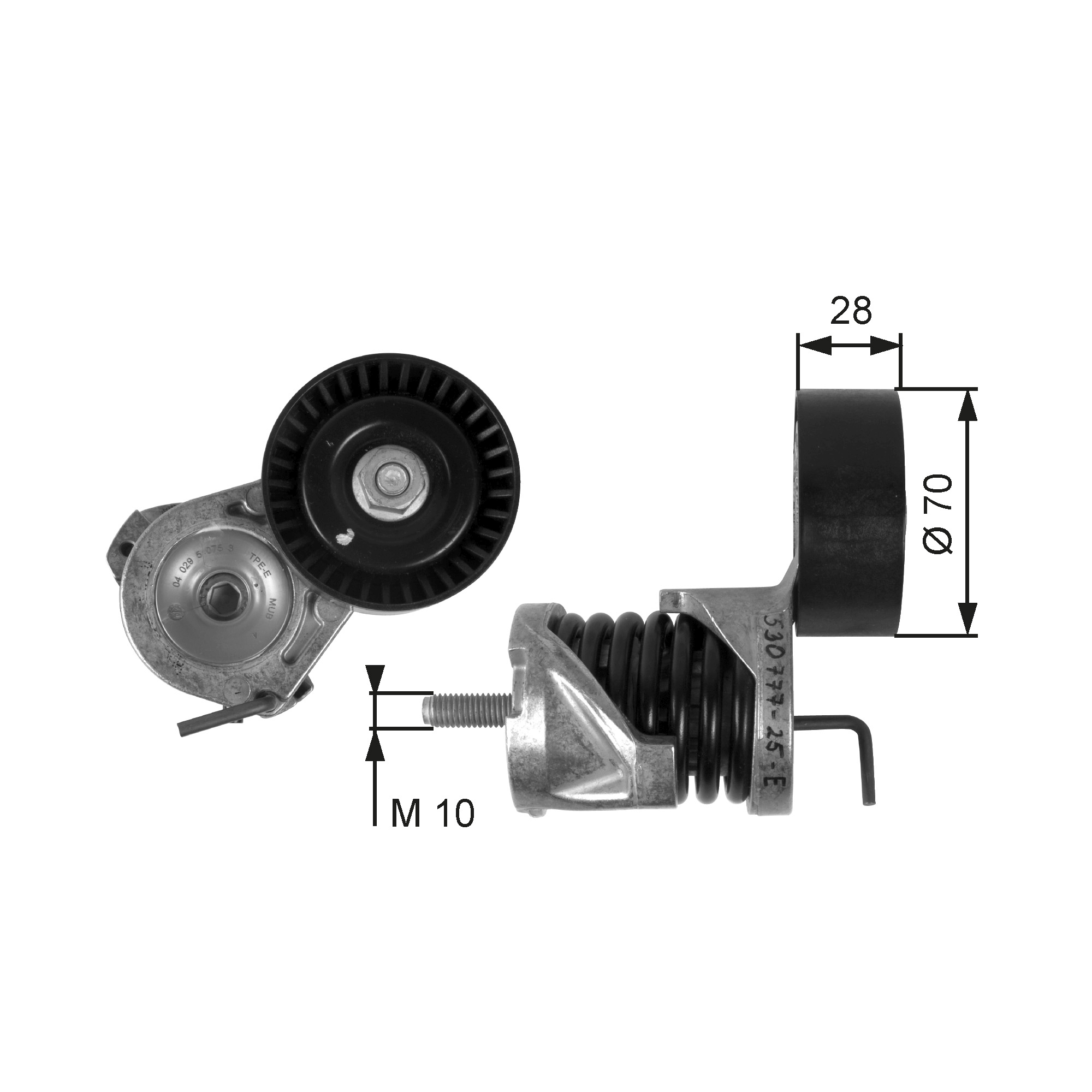 rola intinzator,curea transmisie T39085 GATES - Rola intinzatoare rola intinzator,curea transmisie T39085 GATES - Rola intinzatoare