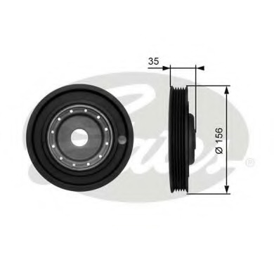 Fulie curea, arbore cotit TVD1007 GATES - Fulie curea Fulie curea, arbore cotit TVD1007 GATES - Fulie curea