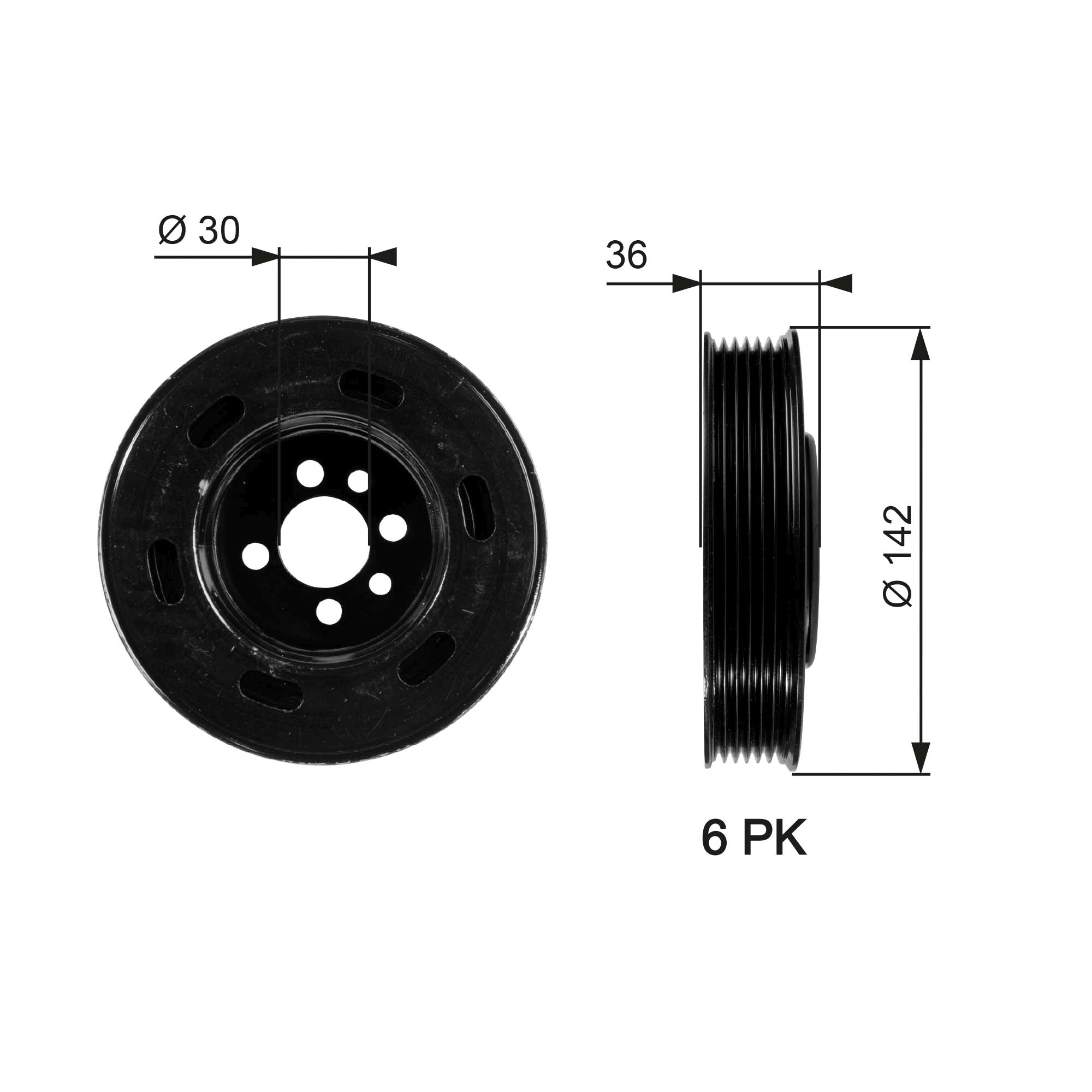 Fulie curea, arbore cotit TVD1009 GATES - Fulie curea Fulie curea, arbore cotit TVD1009 GATES - Fulie curea