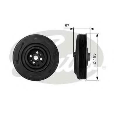 Fulie curea, arbore cotit TVD1033 GATES - Fulie curea Fulie curea, arbore cotit TVD1033 GATES - Fulie curea