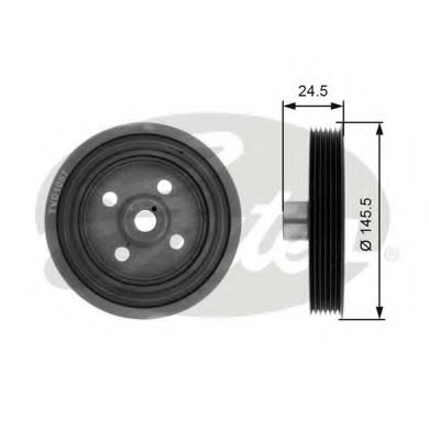 Fulie curea, arbore cotit TVD1057 GATES - Fulie curea Fulie curea, arbore cotit TVD1057 GATES - Fulie curea