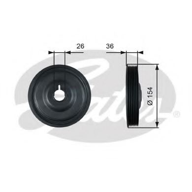 Fulie curea, arbore cotit TVD1126 GATES - Fulie curea Fulie curea, arbore cotit TVD1126 GATES - Fulie curea