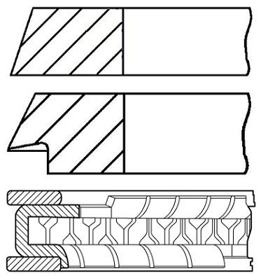 Set segmenti piston 08-102400-00 GOETZE ENGINE - Arbore cotit, angrenare Set segmenti piston 08-102400-00 GOETZE ENGINE - Arbore cotit, angrenare