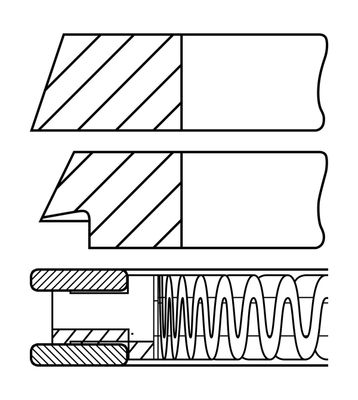 Set segmenti piston 08-102500-00 GOETZE ENGINE - Arbore cotit, angrenare Set segmenti piston 08-102500-00 GOETZE ENGINE - Arbore cotit, angrenare