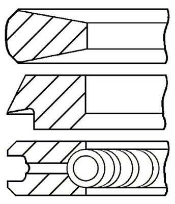 Set segmenti piston 08-121800-00 GOETZE ENGINE - Arbore cotit, angrenare
