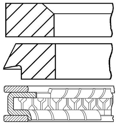 Set segmenti piston 08-151200-00 GOETZE ENGINE - Ansamblu piston Set segmenti piston 08-151200-00 GOETZE ENGINE - Ansamblu piston