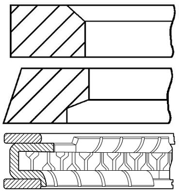 Set segmenti piston 08-433700-00 GOETZE ENGINE - Ansamblu piston Set segmenti piston 08-433700-00 GOETZE ENGINE - Ansamblu piston