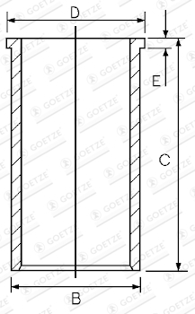 Camasa cilindru 14-021363-00 GOETZE ENGINE - Camasi piston/set