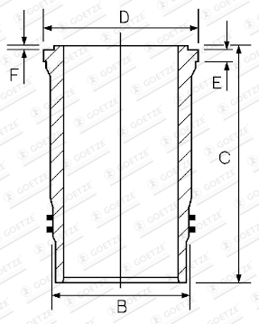 Camasa cilindru 14-452030-00 GOETZE ENGINE - Bloc motor Camasa cilindru 14-452030-00 GOETZE ENGINE - Bloc motor