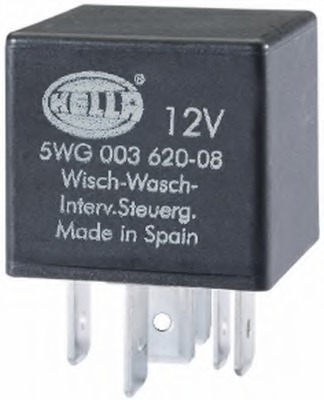 Releu, temporizare stergator parbriz 5WG 003 620-081 HELLA - Comutator / releu Releu, temporizare stergator parbriz 5WG 003 620-081 HELLA - Comutator / releu