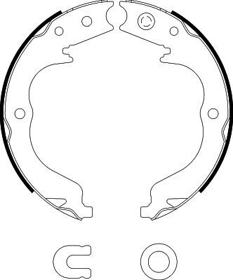 Set saboti frana, frana de mana 8DA 355 050-041 HELLA - Frana tambur