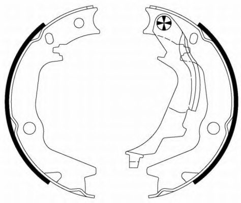 Set saboti frana, frana de mana 8DA 355 050-261 HELLA - Frana de mana Set saboti frana, frana de mana 8DA 355 050-261 HELLA - Frana de mana