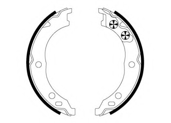 Set saboti frana, frana de mana 8DA 355 050-671 HELLA - Frana de mana Set saboti frana, frana de mana 8DA 355 050-671 HELLA - Frana de mana