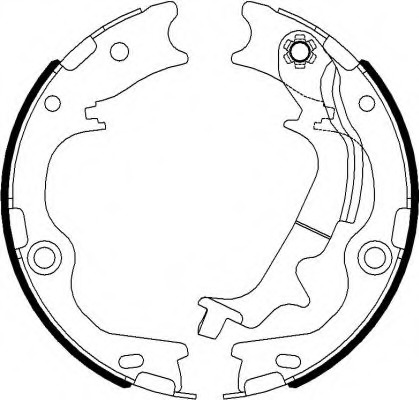 Set saboti frana, frana de mana 8DA 355 051-091 HELLA - Frana tambur