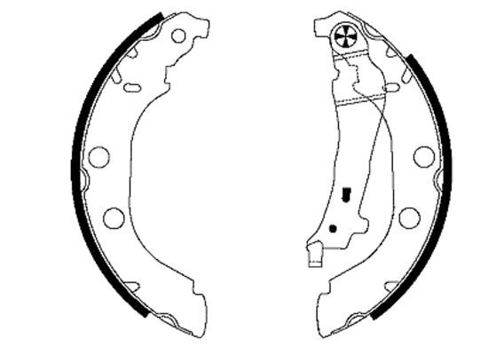 Set saboti frana 8DB 355 001-801 HELLA - Frana tambur Set saboti frana 8DB 355 001-801 HELLA - Frana tambur