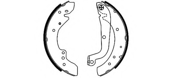 Set saboti frana 8DB 355 001-821 HELLA - Material frictiune sabot frana/ sabot frana