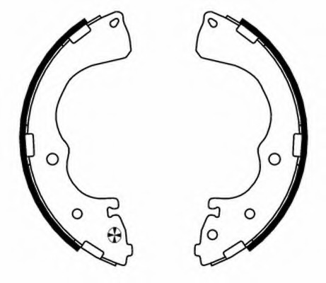 Set saboti frana 8DB 355 002-491 HELLA - Material frictiune sabot frana/ sabot frana