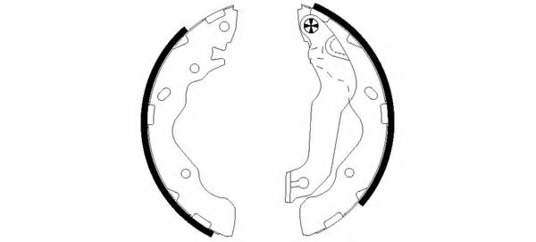 Set saboti frana 8DB 355 002-531 HELLA - Material frictiune sabot frana/ sabot frana
