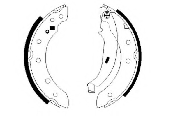 Set saboti frana 8DB 355 003-181 HELLA - Frana tambur Set saboti frana 8DB 355 003-181 HELLA - Frana tambur