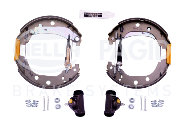 Set saboti frana 8DB 355 004-361 HELLA - Material frictiune sabot frana/ sabot frana