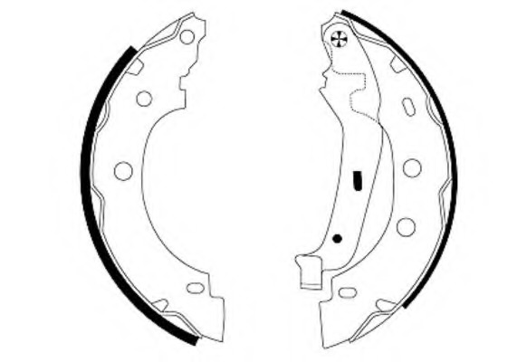 Set saboti frana 8DB 355 004-401 HELLA - Material frictiune sabot frana/ sabot frana Set saboti frana 8DB 355 004-401 HELLA - Material frictiune sabot frana/ sabot frana