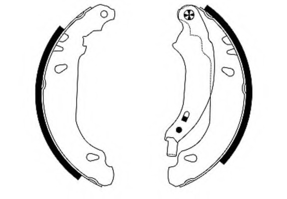 Set saboti frana 8DB 355 004-511 HELLA - Material frictiune sabot frana/ sabot frana Set saboti frana 8DB 355 004-511 HELLA - Material frictiune sabot frana/ sabot frana