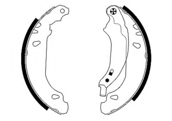 Set saboti frana 8DB 355 004-531 HELLA - Frana tambur Set saboti frana 8DB 355 004-531 HELLA - Frana tambur