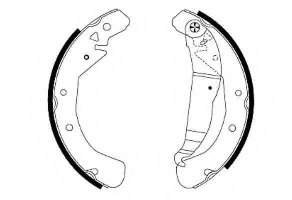 Set saboti frana 8DB 355 004-581 HELLA - Frana tambur Set saboti frana 8DB 355 004-581 HELLA - Frana tambur