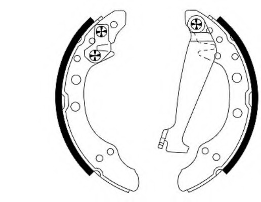 Set saboti frana 8DB 355 004-961 HELLA - Material frictiune sabot frana/ sabot frana Set saboti frana 8DB 355 004-961 HELLA - Material frictiune sabot frana/ sabot frana