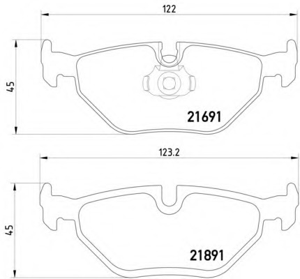 set placute frana,frana disc 8DB 355 007-981 HELLA - Frana disc