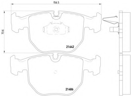 set placute frana,frana disc 8DB 355 008-281 HELLA - Frana disc